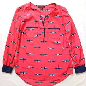 🔵2/$15🔵NWOT Style & Co Long Sleeve Orange/Red